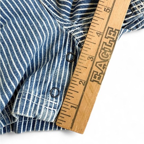 Vintage Y2K Disney Baby Winnie the Pooh Tigger Nautical Striped Shortalls 18 Mos - Picture 12 of 14