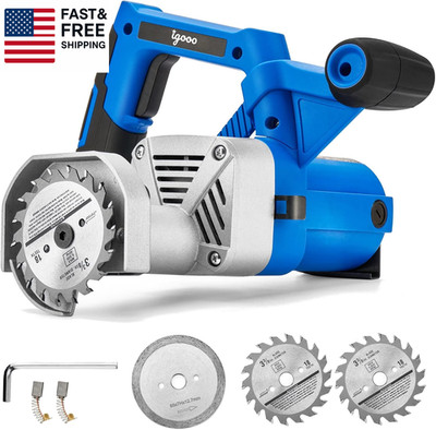 Toe Kick Saw EKS85, 3-3/8 In. Blades, 2 Alloy Blade for Woods, 1 Diamond Blade