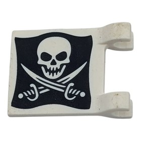 LEGO Black/White Flag 2335pb130 Piece 2x2 Pirate Set 70409 70412 70411