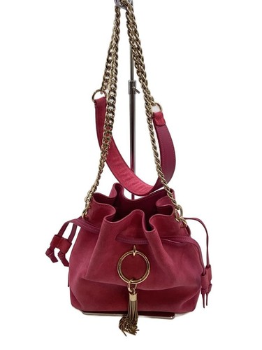 JIMMY CHOO Shoulder bag suede PNK Used