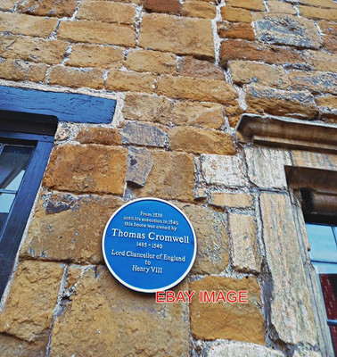 FOTO BLAUE PLAKETTE THOMAS CROMWELL ANNE VON CLEVES PUB MELTON MOWBRAY LEICESTERSH