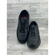 Skechers Work Slip Resistant EH Black Memory Foam Leather Shoes Men US 13