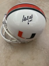 Antrelle Rolle Signed University Of Miami, Mini Helmet With Display Case