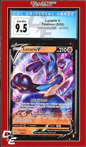 Lucario V graded CGC 10 for sale on eBay