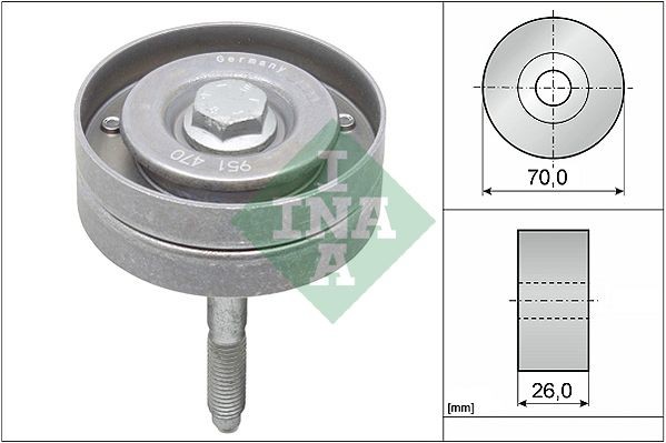 NEU - Schaeffler INA 532059610 Umlenk-/FüHrungsrolle, Keilrippenriemen FüR VW-image