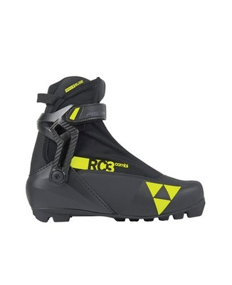 Fischer RC3 Combi Men's Cross Country Ski Boots, Black/Yellow, M47 MY25