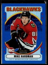 2021-22 O-Pee-Chee Platinum Retro Rainbow Blue Mike Hardman Rookie 026/199 #R-91