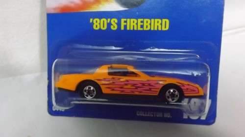 1992 Hotwheels Blue Card '80's Firebird Card # 167 Bright Orange 1/64 Scale - Picture 2 of 3