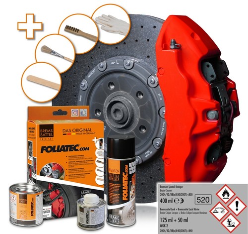 Foliatec Bremssattellack in Schwarz Rot Gold Blau Silber Gelb Grün Grau Orange - Bild 19 von 25