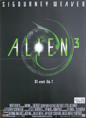 ALIEN 3 - WEAVER / FINCHER - ORIGINAL KLEINES FRANZÖSISCHES FILMPLAKAT