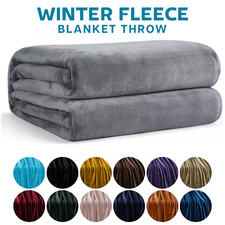 Extra Large Fleece Blanket Throw Double King Sofa Bed Soft Mink Winter Blanket