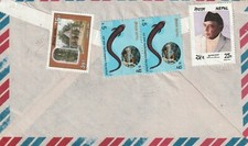 Nepal Brief verschickt von Anandapur, Chitwan nach Willington, Derby England
