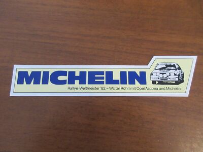 Old Michelin male sticker tire Opel Rallye sticker 1981 Walter Röhrl