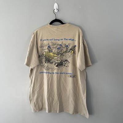 Vintage Won By One Whitewater Rafting Graphic T-Shirt Single Stitch Cotton  XXL