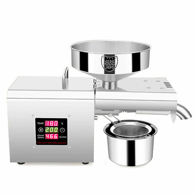 1500W Edelstahl Ölpresse Walnuss Ölmühle Erdnussöl Expeller Extraktion Maschine