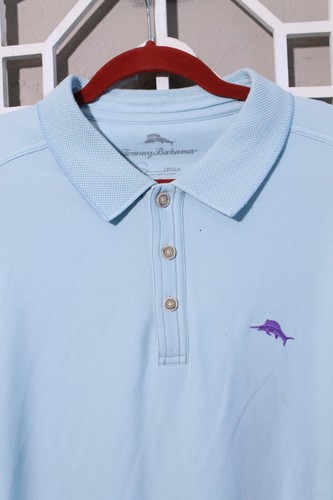 Polo Tommy Bahama uomo L blu viola marlin casual rugby supima colorata - Foto 17 di 17
