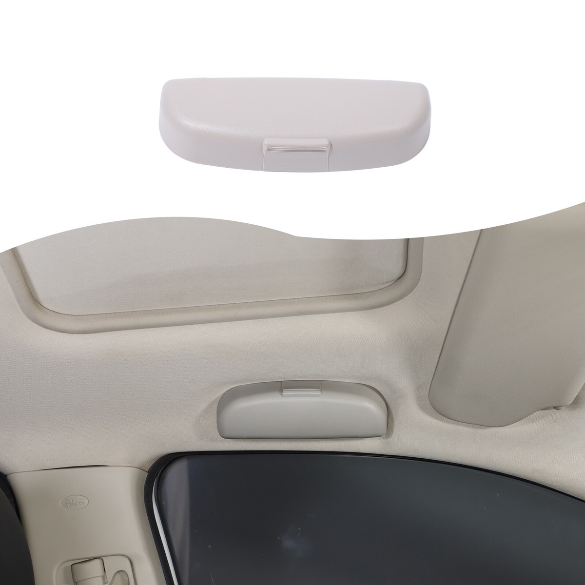 2 Porte-Lunettes de Soleil de Voiture Porte-Lunettes de Soleil de Voiture avec Clip pour Carte Étui à Lunettes Boîte de Rangement