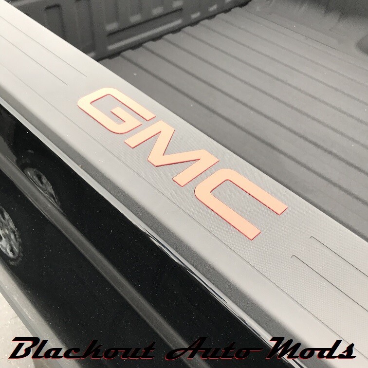 2014 2018 GMC Sierra Bed Rail Letter Inserts RED 1500 2500 3500