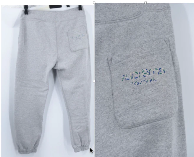 Logo classique multicolore SUPREME gris RARE !! Pantalon de survêtement homme moyen SS17