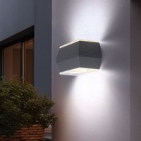 Wandleuchte AußEnlampe Balkonleuchte Led Fassadenleuchte Up Down Strahler Alu