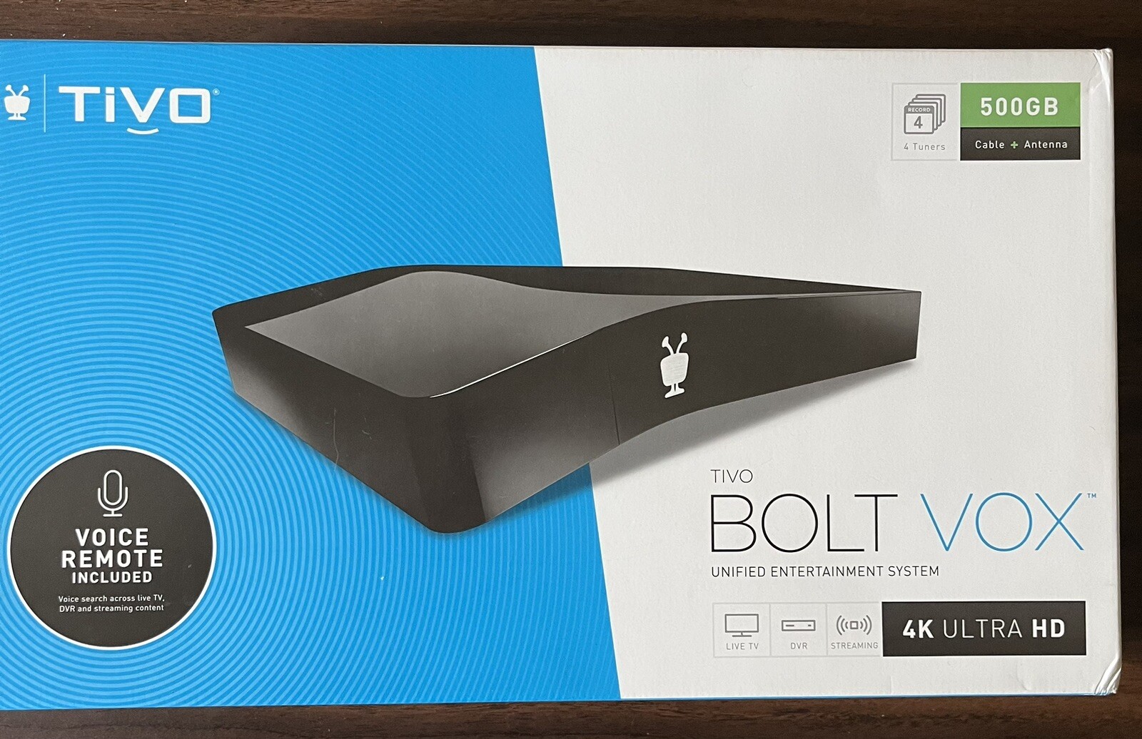 TiVo BOLT VOX DVR for OTA (Antenna) / 4 Tuners / 500GB w/VOX Remote eBay