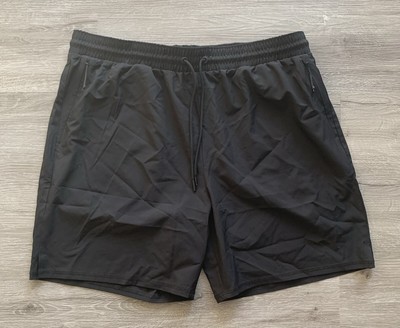 2xist Mens Sz XL Zip Pocket Drawstring Shorts Athleisure Stretch Waist Black