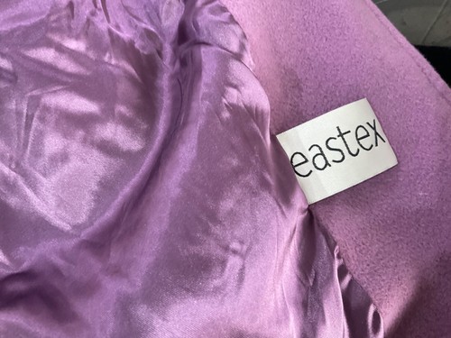 EASTEX size 18 wool / cashmere blend coat purple with a scarf included warm cosy - Picture 18 of 21