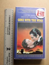 GONE WITH THE WIND VHS VIDEO TAPE CLARK GABLE VIVIEN LEIGH SEALED TAPE