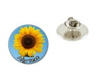 Personalised Sunflower Pin Badge Metal Lapel Brooch Birthday Gift R328