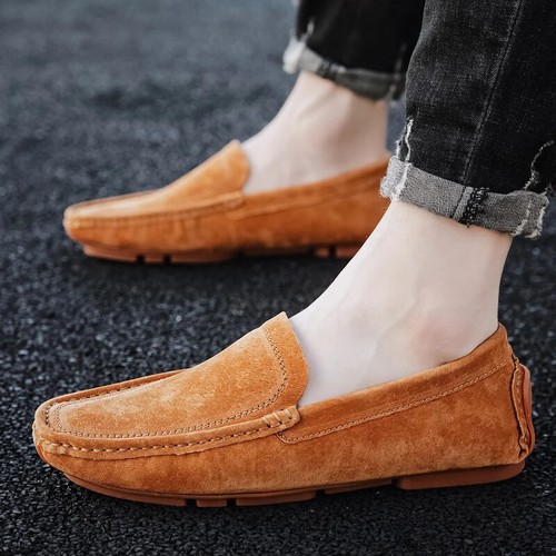 Men's Loafers Driving Boat Shoes Breathable Slip-on Casual Flats Moccasins Shoes - Picture 15 of 30
