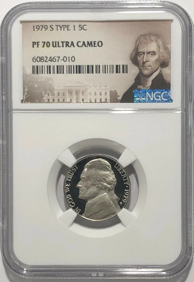 1979 S Type 1 Gem Proof Jefferson Nickel NGC PF70 Ultra Cameo 5c Cent Top Pop - Image 3 of 3