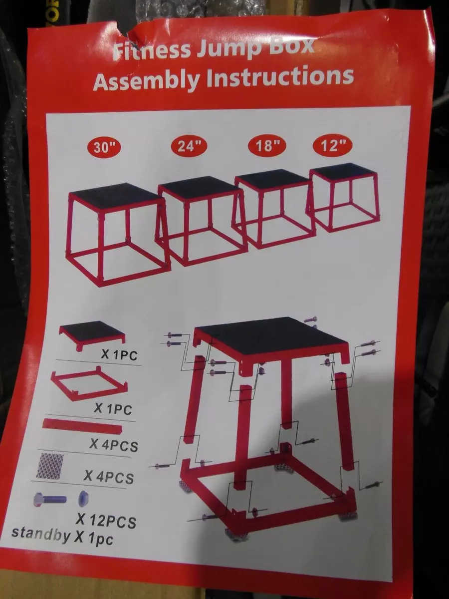 VEVOR PLYOMETRIC PLATFORM BOX FITNESS EXERCISE JUMP BOX PLYOMETRIC SET OF 3