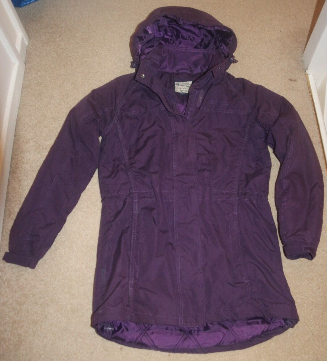 MOUNTAIN WAREHOUSE Size 8 Purple Westport Winter Long Jacket Lined & Padded