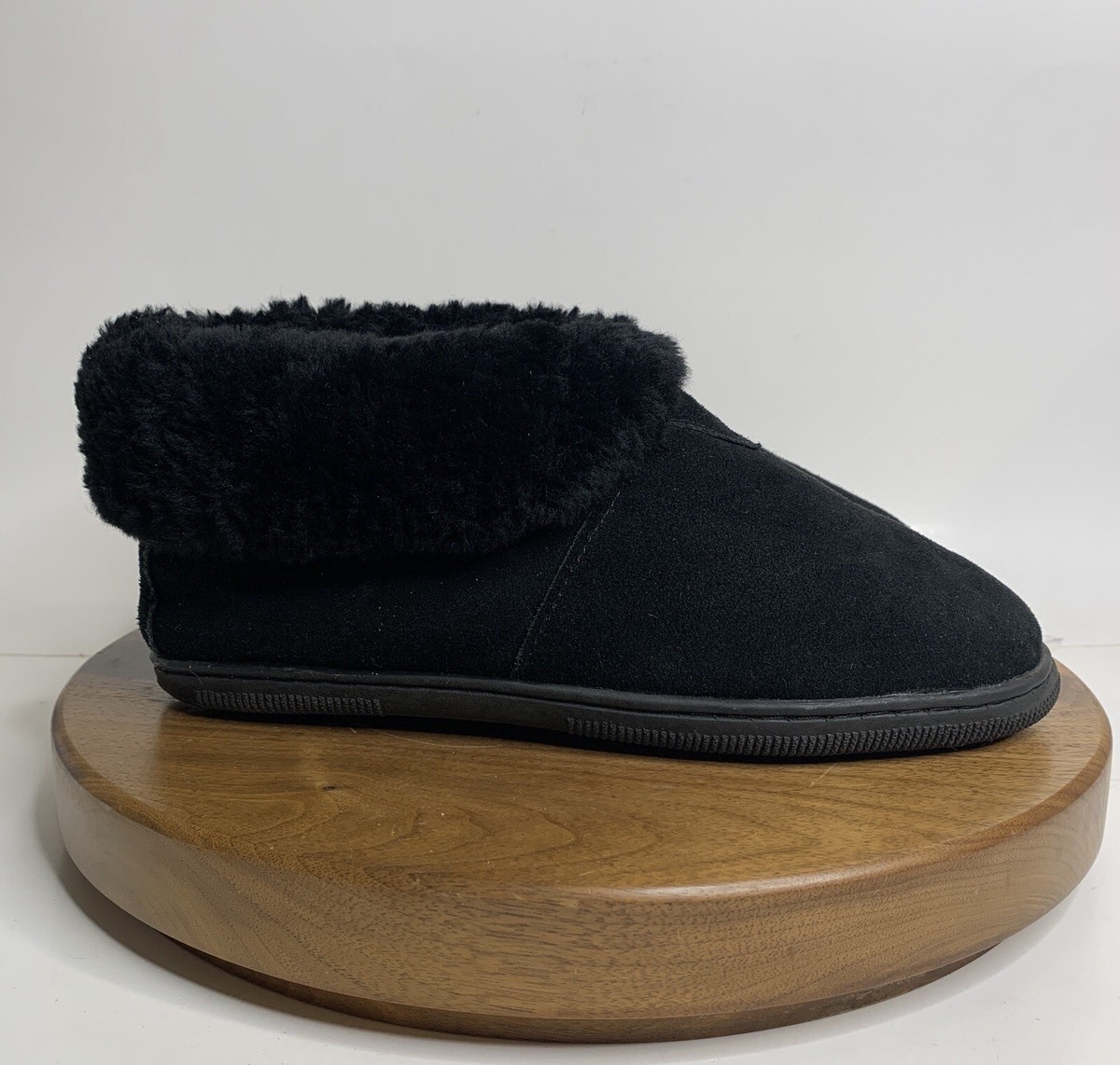 Bearpaw Womens Slipper Boots 402w Black Sheepskin Suede Us EU 41 - Main Image