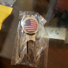 Thin Blue Line American Flag Golf Divot Repair Tool and Ball Marker
