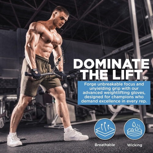 Guantes de gimnasio de levantamiento de pesas de RDX antideslizantes acolchados guantes de entrenamiento para hombres mujeres - Imagen 16 de 37