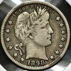 1898 Barber Head Quarter 25C  RC350