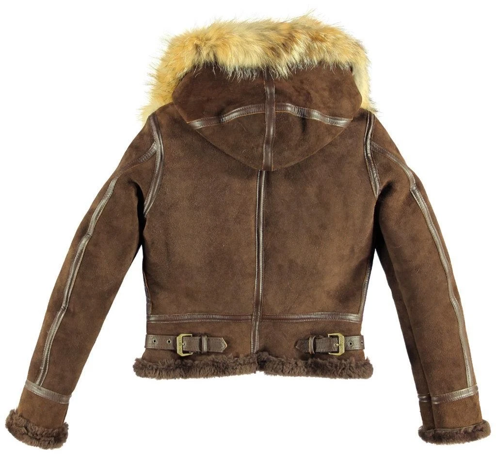 Bombardier en cuir femme sale