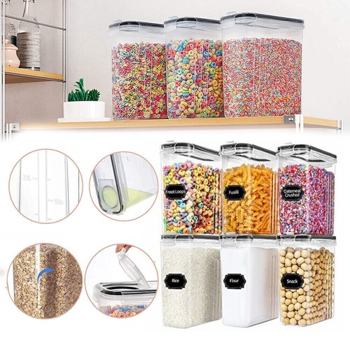 6PCS Airtight Food Storage Containers Kitchen Dry Food Pantry Organization Set - Picture 29 of 29