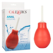 Anal Douche Enema Hygiene Cleansing System Easy Squeeze Bulb - Red