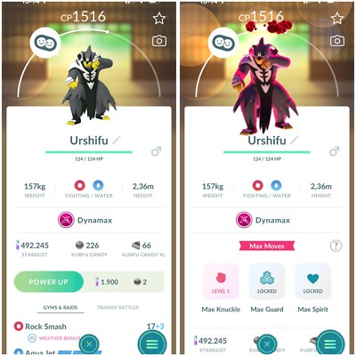 Pokemon Dynamax Urshifu (Rapid Strike Style) - mini P T C 100k stardust