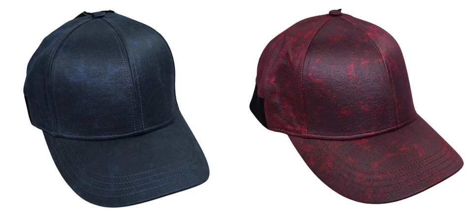 Peter Grimm Sharma Faux Leather Stretch Fit Hat Baseball Cap OSFM NWT