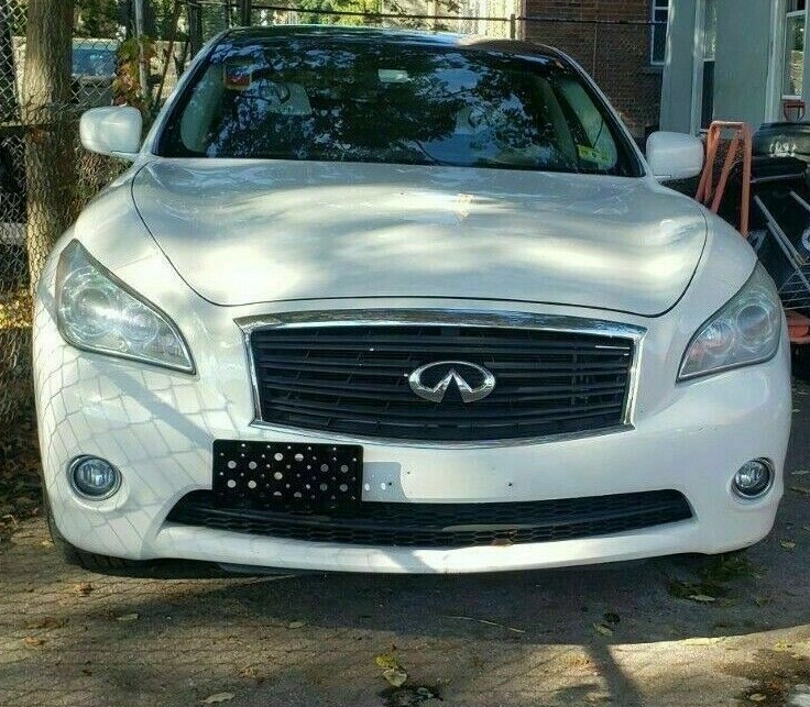 Front Bumper Tow Hook License Plate Mount For INFINITI M37 M37x 2011-2013 New