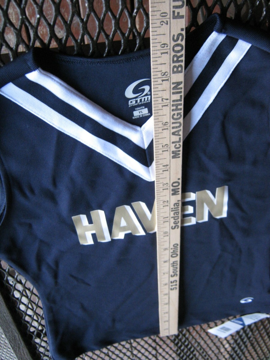 Size YL Blue White GTM SportsWear Tank Top Shirt Double Layer