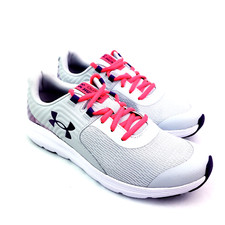 Under Armour UA GGS Outhustle Print Girls Sz 6Y Womens 7.5 Gray Pink Shoes