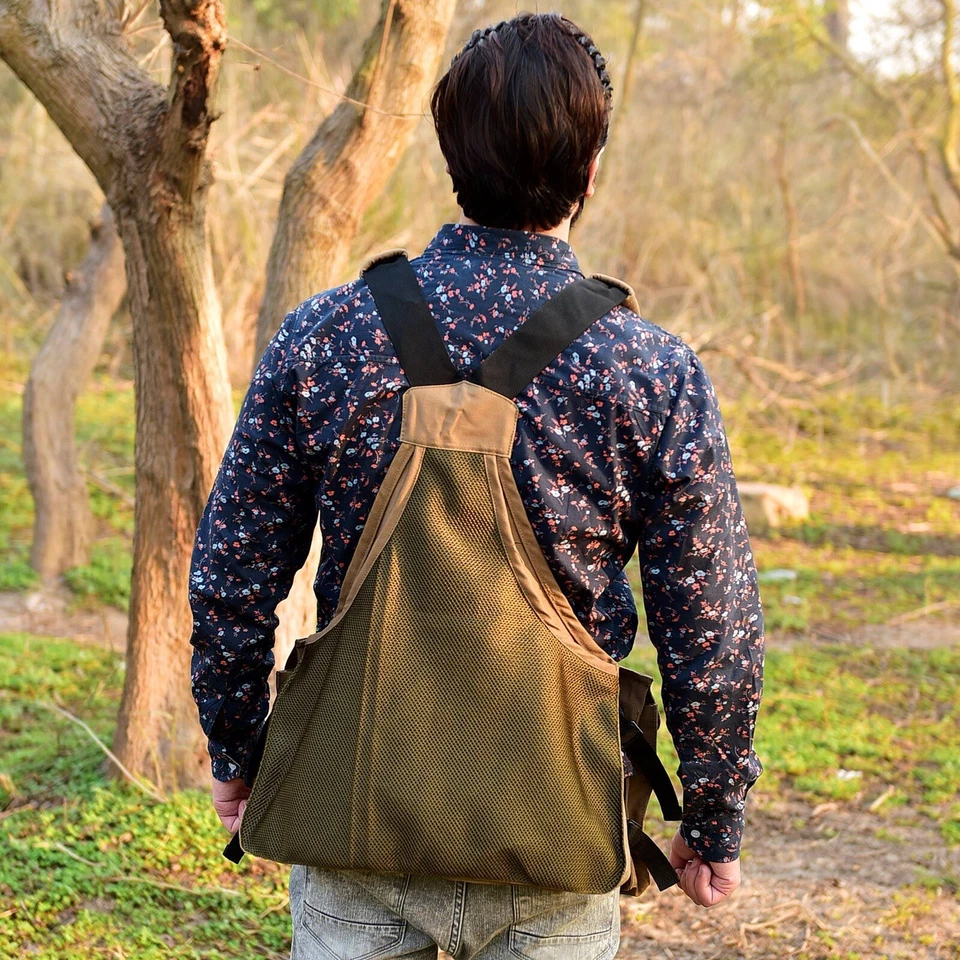 Upland Hunting strap vest Waxed water proof canvas Outdoor vest Camping Hunter - Image 3 of 4