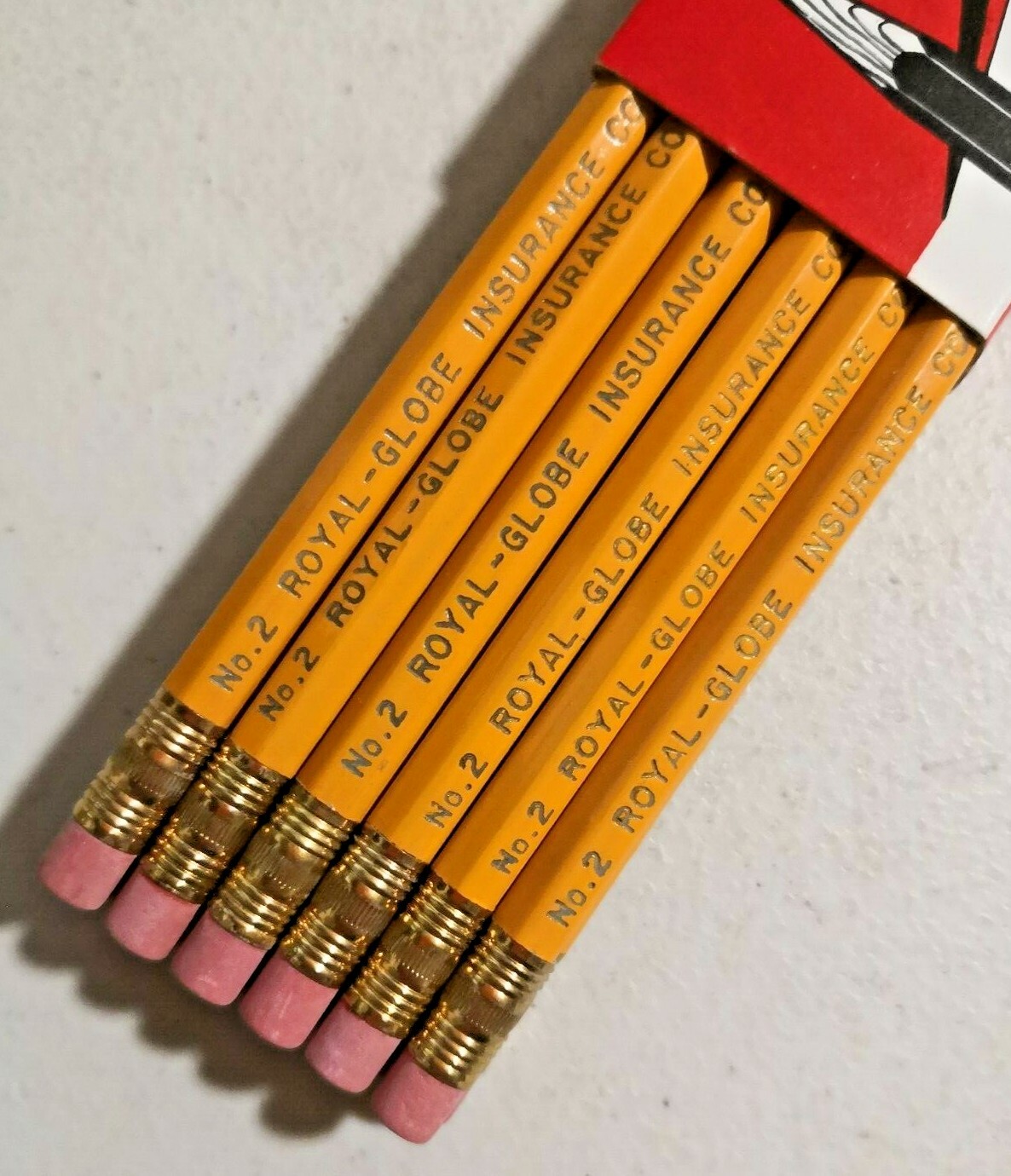Vintage Royal-Globe Insurance Company No.2 PENCILS Dozen NOS Very Rare --  5906 | eBay