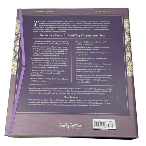 The Bride's Essential Wedding Planner: Deluxe Edition by Amy Nebens: Like New - Picture 2 of 6