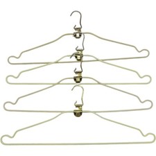 Authentic LOUIS VUITTON 4 Sets Hanger White Metallic 36636310
