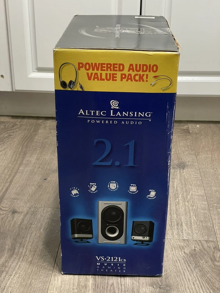 Altec Lansing VS2121cb 2.1 Computer Speaker Surround Sound System NEW IN BOX NIB - Image 2 of 4